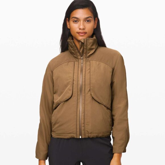 Lululemon Women's Frontier Brown Always Effortless Full-Zip Basic Jacket Size 6 - Picture 1 of 10